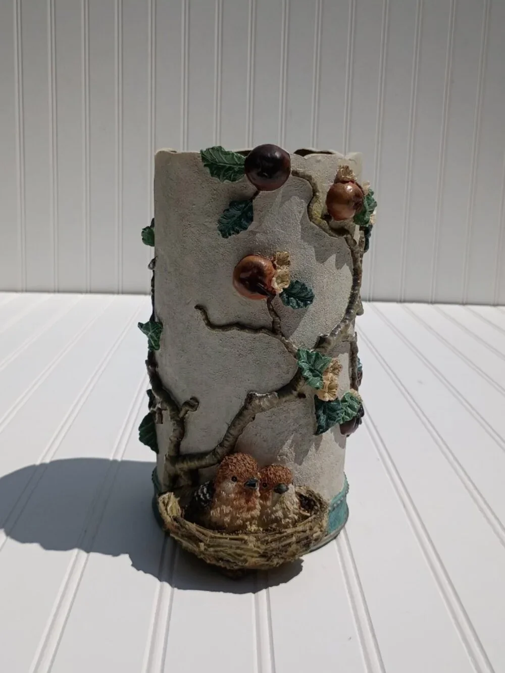 Heavy Ceramic Bird Nest Vase 9